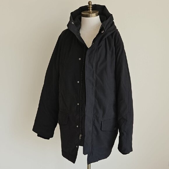 GAP Black Men's Parka with Hood - Picture 1 of 4